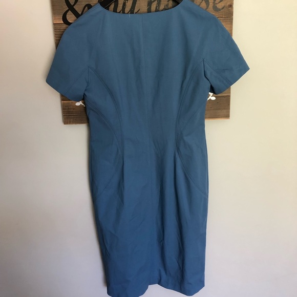 Lafayette Blue Front Zipper Dress - Picture 5 of 7
